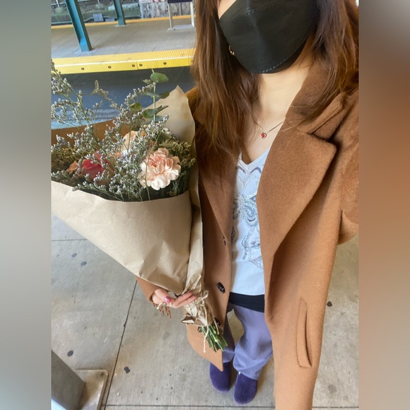 Kenneth Cole Fringe Wool Trench Coat - Picture 7 of 8